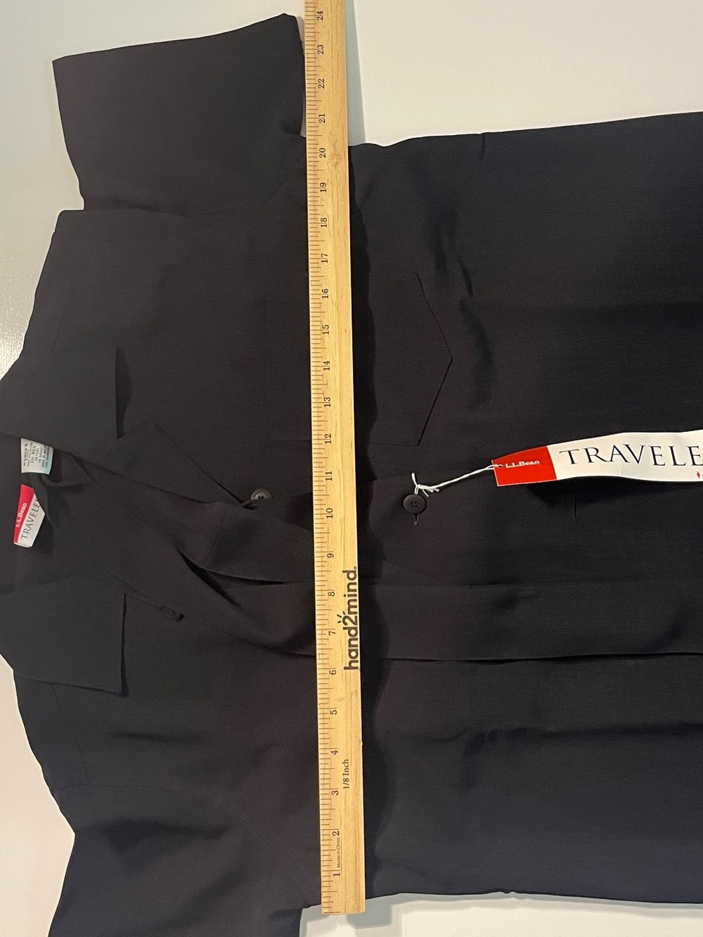 NWT Vintage L.L. Bean | Traveler Shirt Dress Button Front Tie Utility Black - Picture 4 of 9